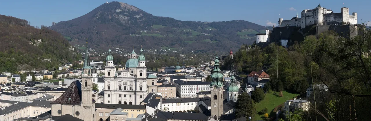 Dächer und Wohnhäuser in einer mitteleuropäischen Stadtlandschaft